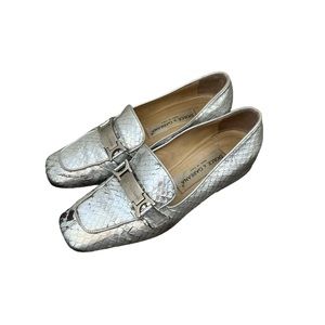 Dolce & Gabbana Vintage Silver Leather Loafer *DAMAGED*